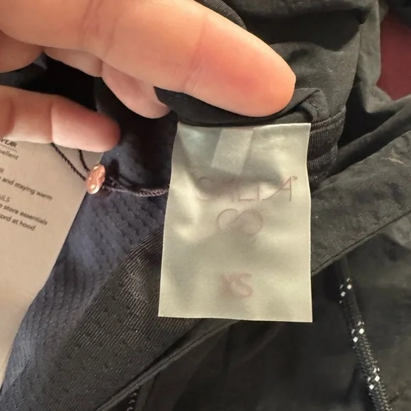 NWT! Women’s Calia solid black pullover hooded windbreaker jacket XS $118 - Picture 3 of 4